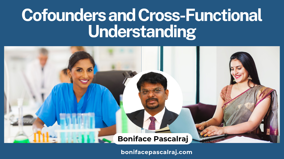 Two startup cofounders discussing technical and business aspects of their product