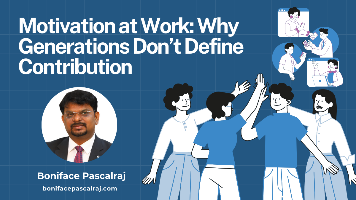 Diverse team members collaborating, representing motivation beyond generational stereotypes