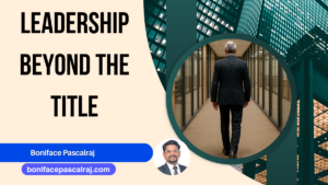 A leader walking away from an office corridor symbolizing the end of formal power and the beginning of personal legacy