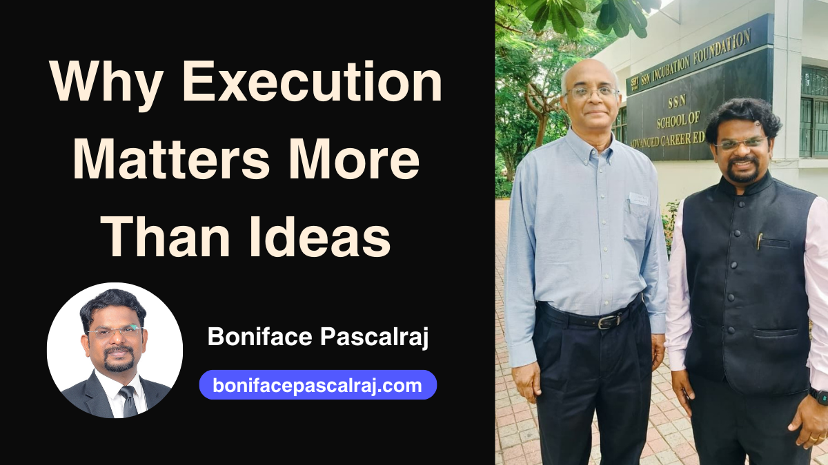 A speaker addressing founders during Innovation Day at SSN iFound