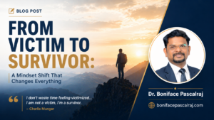 A person standing strong against challenges symbolizing resilience and a survivor mindset