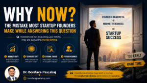 A startup founder evaluating the right timing to launch a business based on market conditions